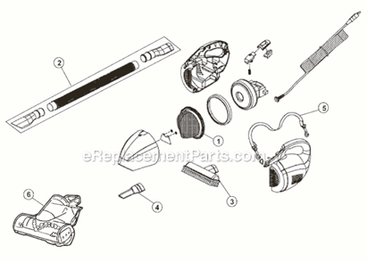 Page A Diagram and Parts List for M08200  Dirt Devil Hand Vacuum